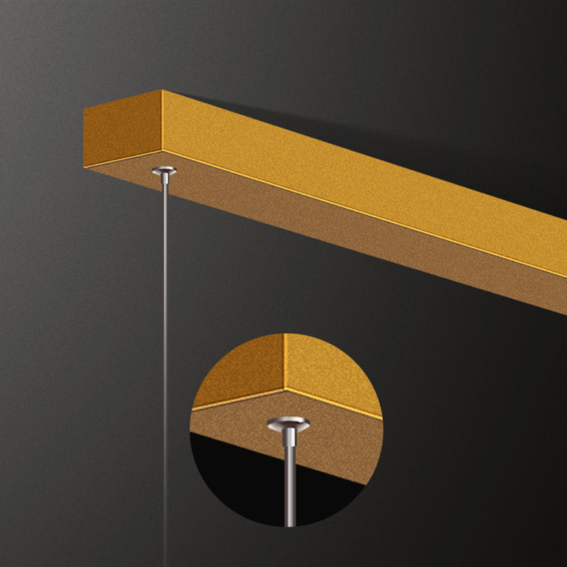 Zeitgenössischer Stil linearer Form Pendelleuchte Leuchtmetall 1 Licht Anhänger Beleuchtung