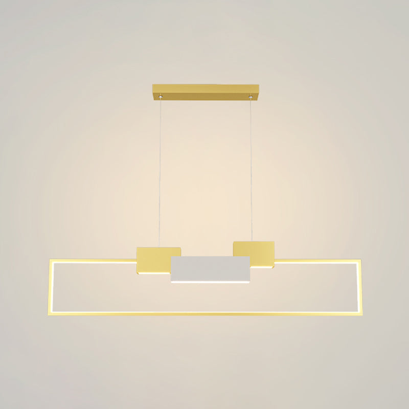 Zeitgenössischer Stil Rechteck Form Island Beleuchtung Ideen Metal Island Anhänger