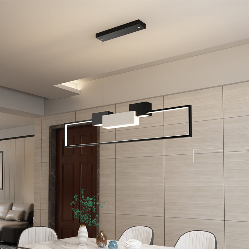 Zeitgenössischer Stil Rechteck Form Island Beleuchtung Ideen Metal Island Anhänger