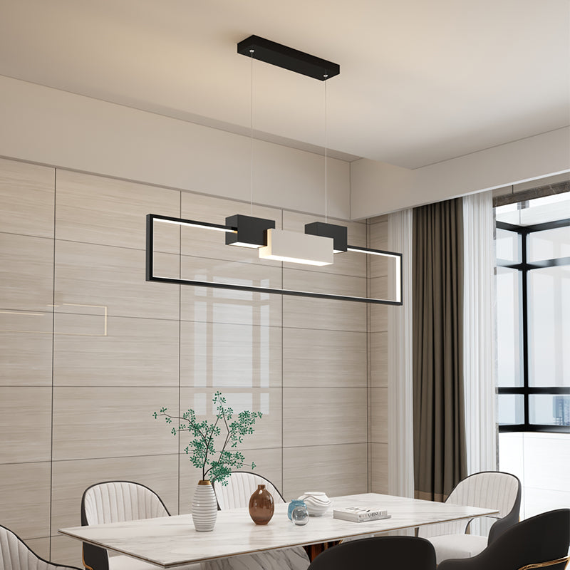 Zeitgenössischer Stil Rechteck Form Island Beleuchtung Ideen Metal Island Anhänger