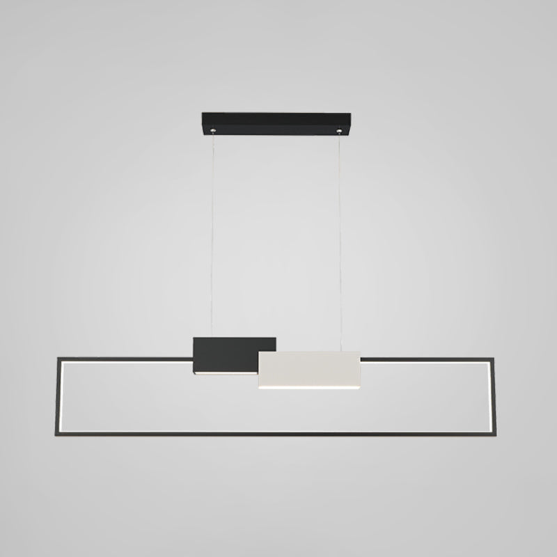 Zeitgenössischer Stil Rechteck Form Island Beleuchtung Ideen Metal Island Anhänger