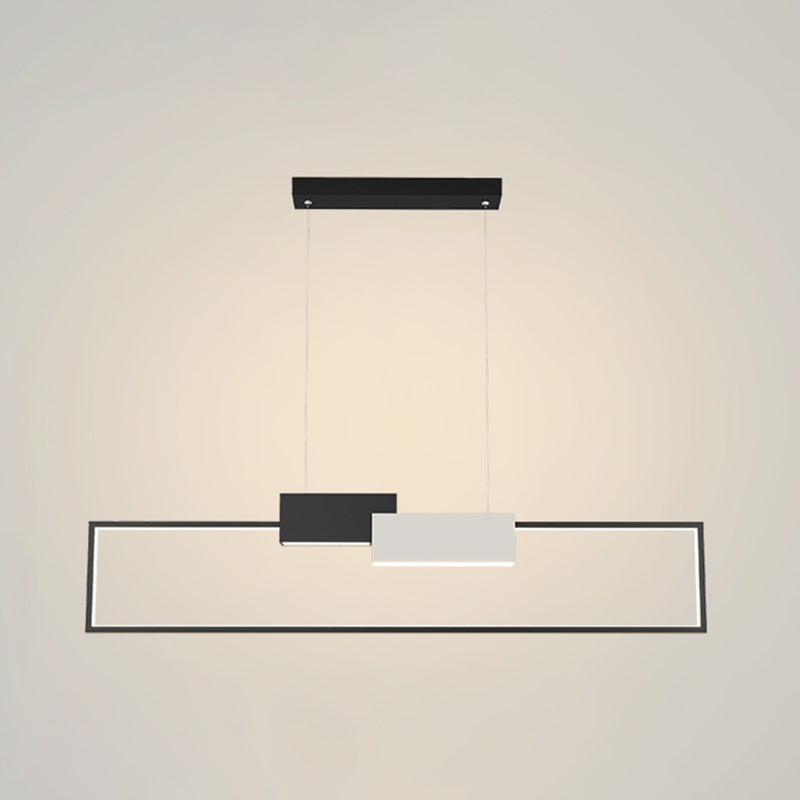 Zeitgenössischer Stil Rechteck Form Island Beleuchtung Ideen Metal Island Anhänger