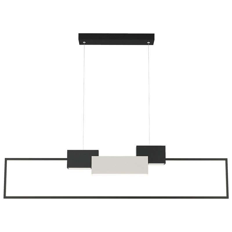 Zeitgenössischer Stil Rechteck Form Island Beleuchtung Ideen Metal Island Anhänger