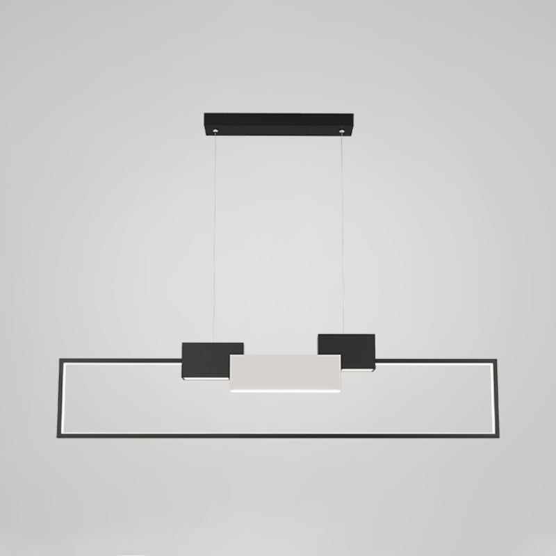 Zeitgenössischer Stil Rechteck Form Island Beleuchtung Ideen Metal Island Anhänger