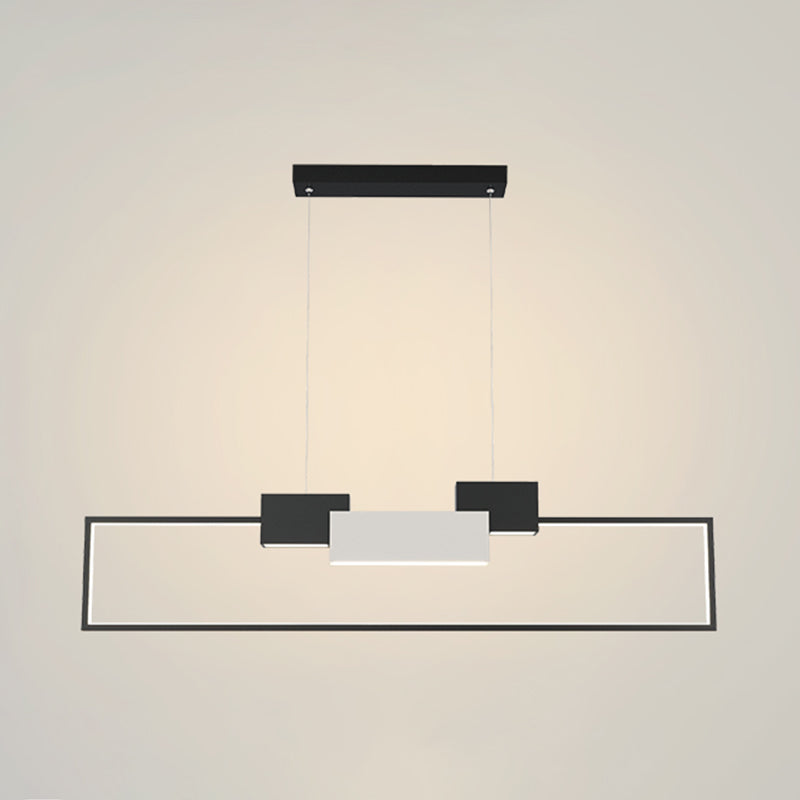 Zeitgenössischer Stil Rechteck Form Island Beleuchtung Ideen Metal Island Anhänger