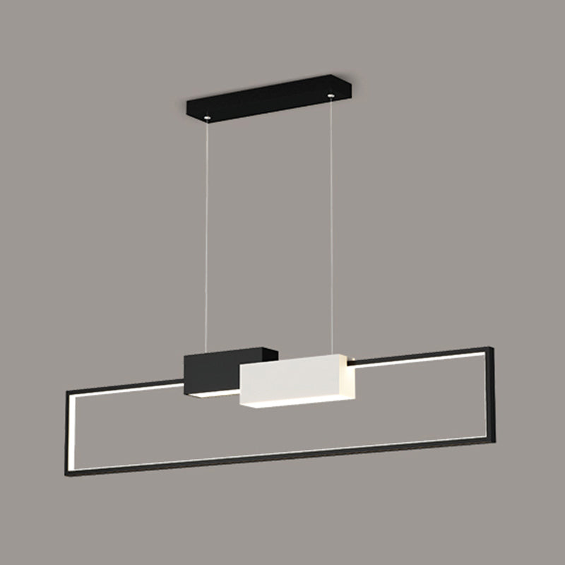 Zeitgenössischer Stil Rechteck Form Island Beleuchtung Ideen Metal Island Anhänger