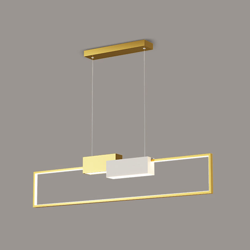 Zeitgenössischer Stil Rechteck Form Island Beleuchtung Ideen Metal Island Anhänger