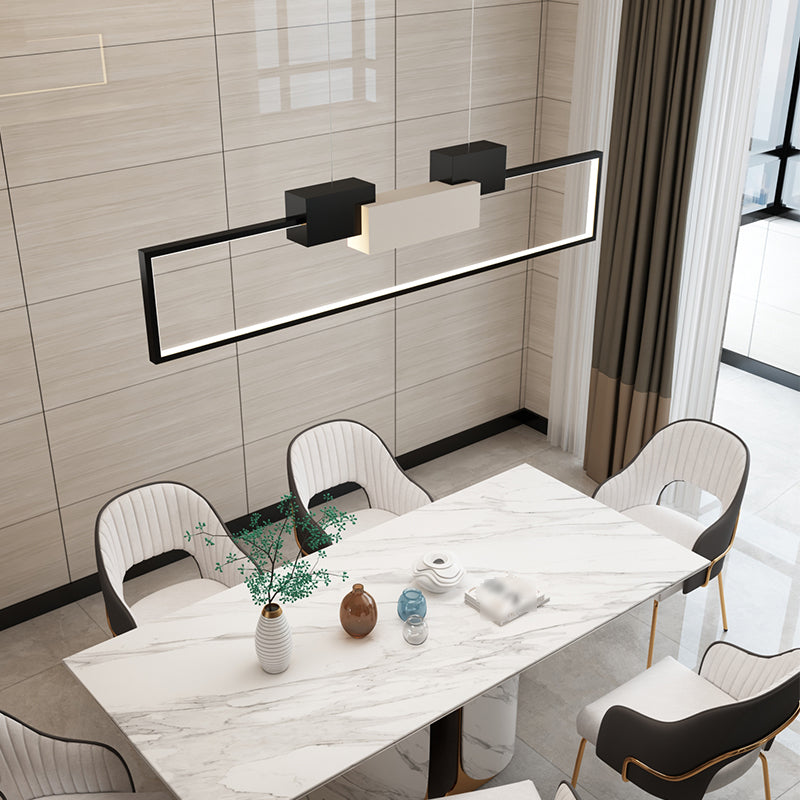 Zeitgenössischer Stil Rechteck Form Island Beleuchtung Ideen Metal Island Anhänger