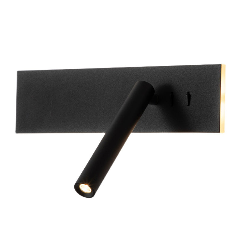 Modern Aluminum Wall Light Rectangle 2 Lights Reading Wall Sconce for Bedroom