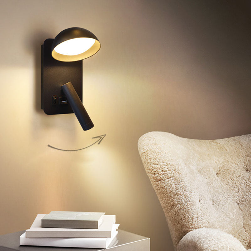 Nordic Metal Wall Light Geometric 2 Lights Reading Wall Sconce for Bedroom