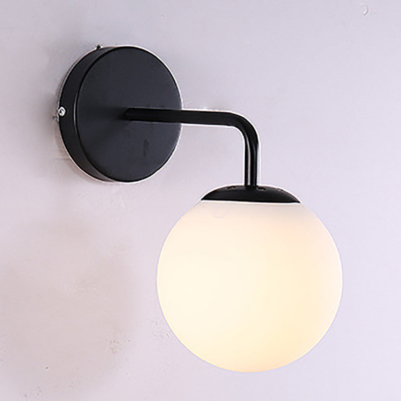 Minimalist Style Wall Sconce Lighting Glass Ball Shade Wall Lighting Fixtures
