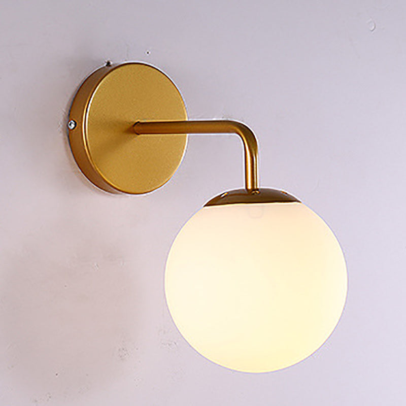 Minimalist Style Wall Sconce Lighting Glass Ball Shade Wall Lighting Fixtures