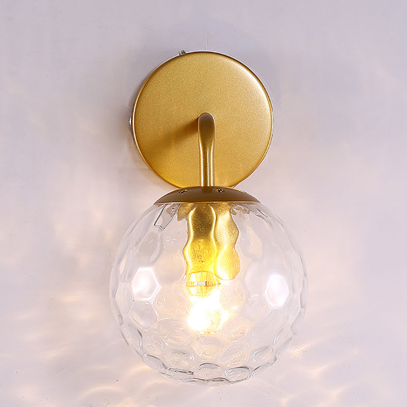 Minimalist Style Wall Sconce Lighting Glass Ball Shade Wall Lighting Fixtures