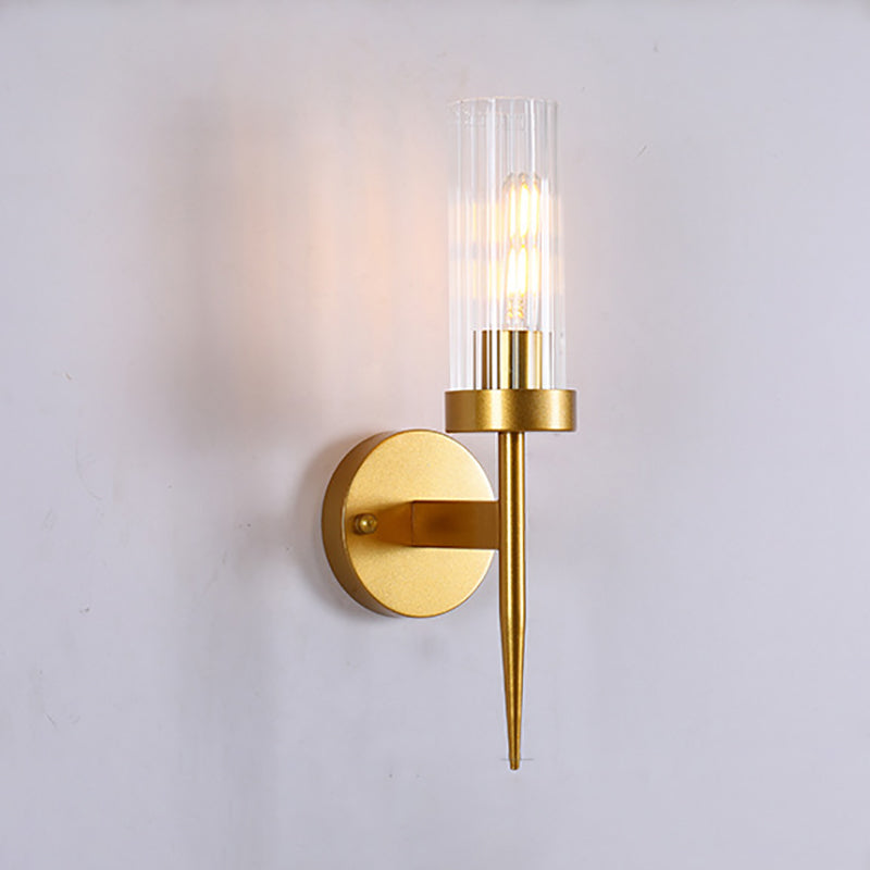 Minimalist Style Wall Sconce Lighting Geometric Glass Shade Wall Lighting Fixtures