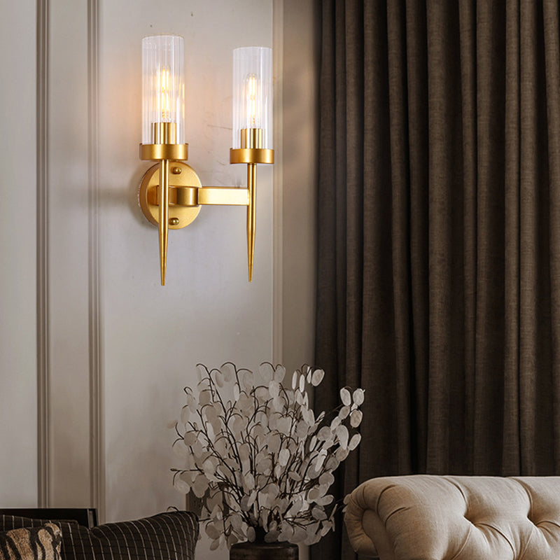 Minimalist Style Wall Sconce Lighting Geometric Glass Shade Wall Lighting Fixtures