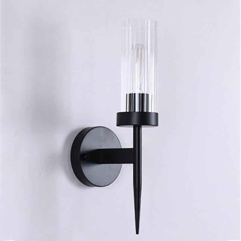 Minimalist Style Wall Sconce Lighting Geometric Glass Shade Wall Lighting Fixtures
