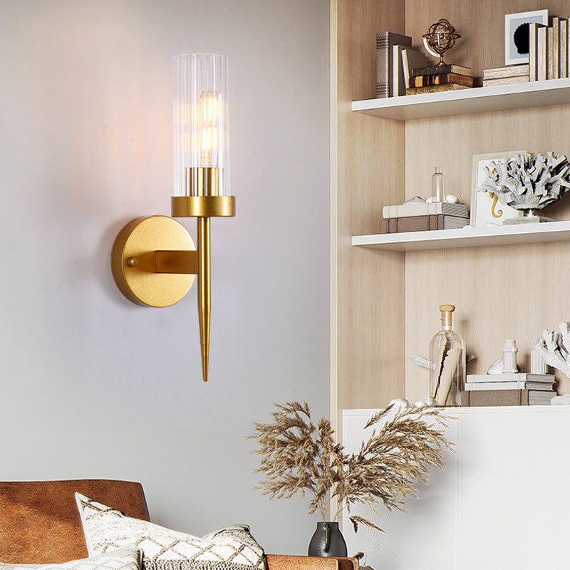 Minimalist Style Wall Sconce Lighting Geometric Glass Shade Wall Lighting Fixtures