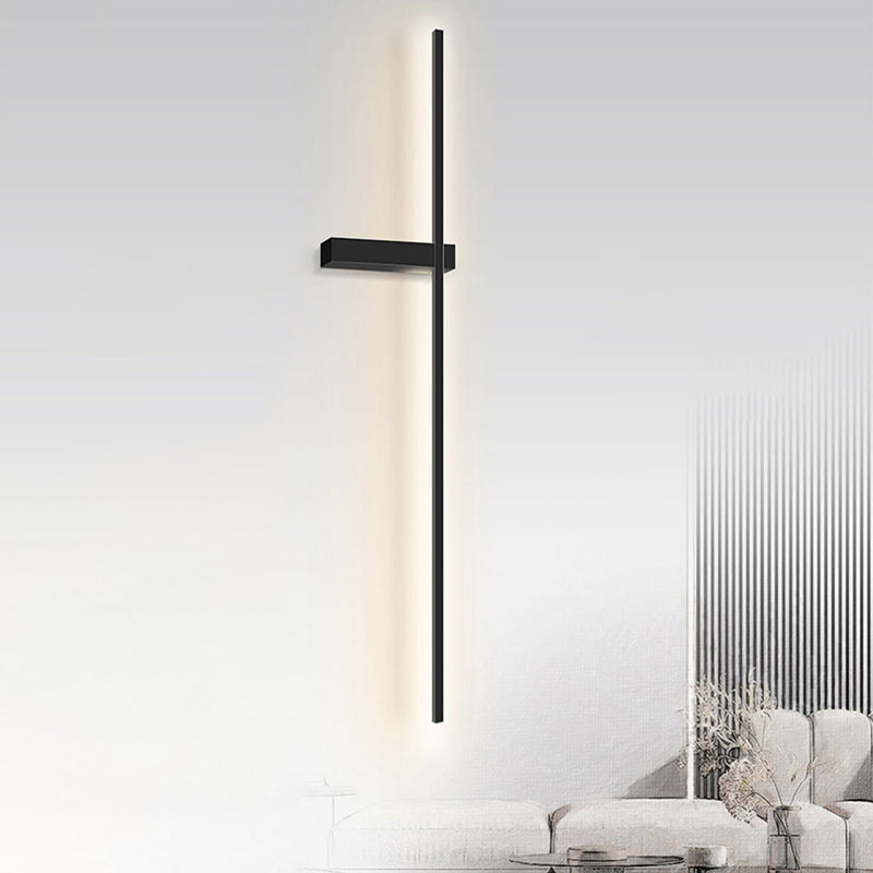 Aluminum Straight Wall Light Nordic Style LED Wall Sconce for Living Room