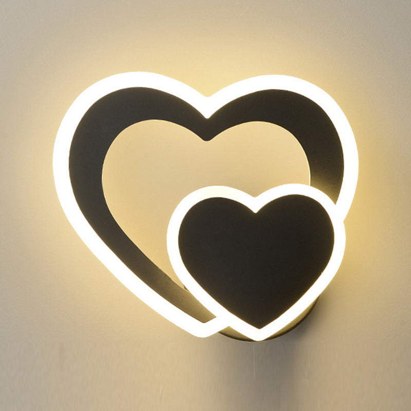 Contemporary Style Metal Wall Light Geometric LED Wall Sconce for Living Room