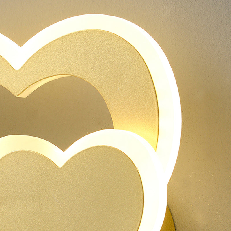 Contemporary Style Metal Wall Light Geometric LED Wall Sconce for Living Room