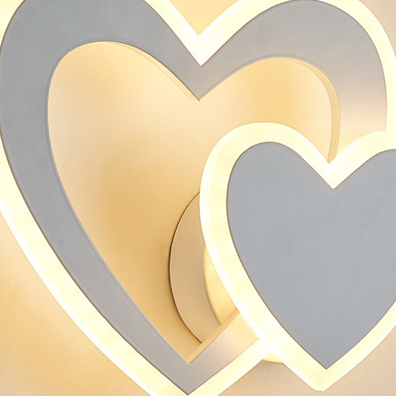 Contemporary Style Metal Wall Light Geometric LED Wall Sconce for Living Room