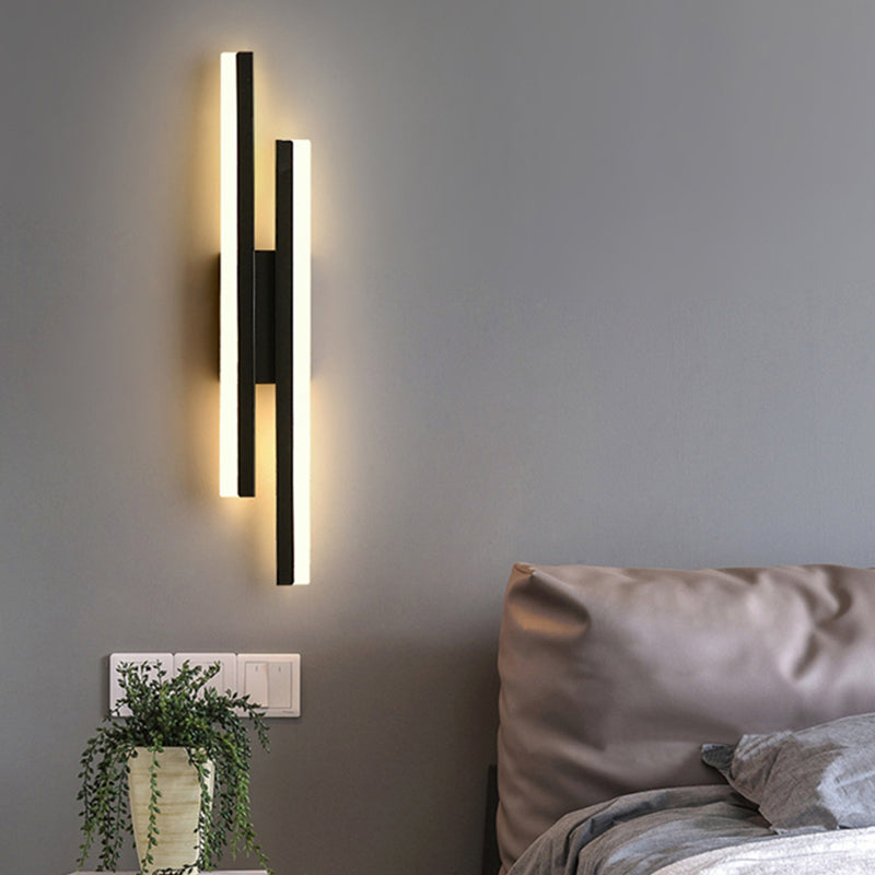 Contemporary Style Metal Wall Light Geometric LED Wall Sconce for Living Room