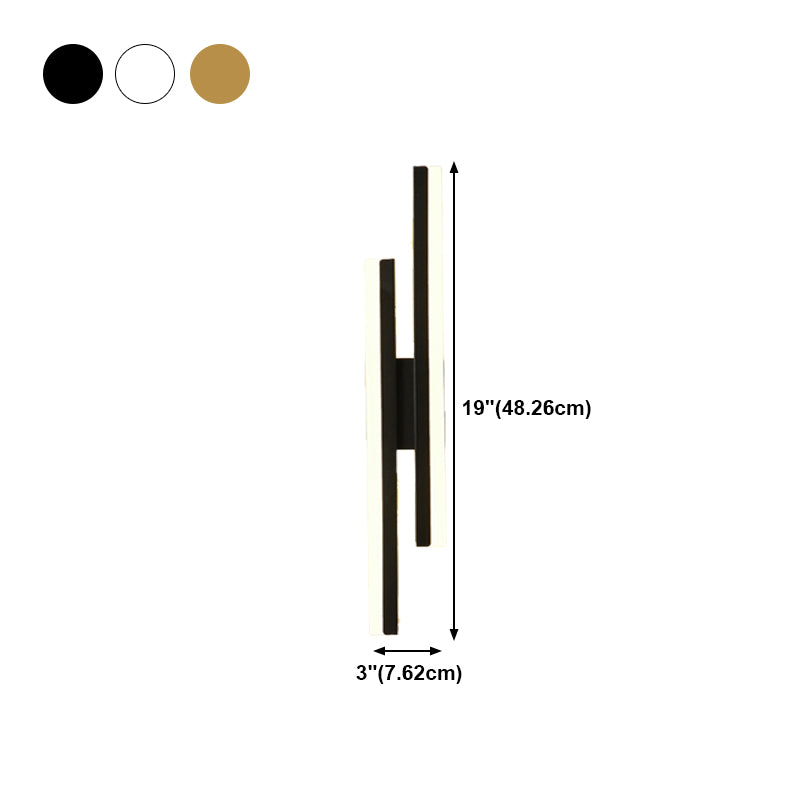 Contemporary Style Metal Wall Light Geometric LED Wall Sconce for Living Room
