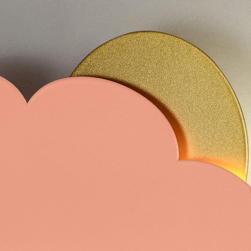 Lampada da parete a parete a forma di nuvola in metallo a 1 luci a parete montata a parete