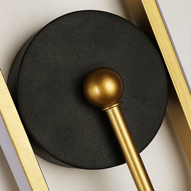 Postmodern Metal Wall Light Geometry LED Wall Lamp with Silica Gel Shade for Bedroom