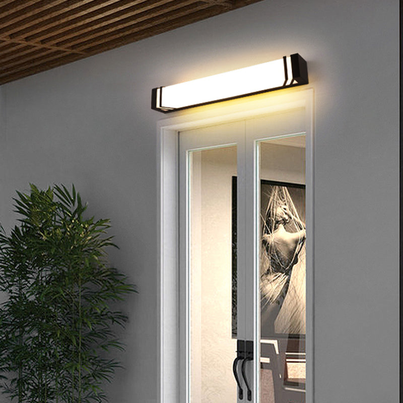 Modern Simple Iron Wall Light Rectangle Shape Wall Lamp with Acrylic Shade for Bedroom