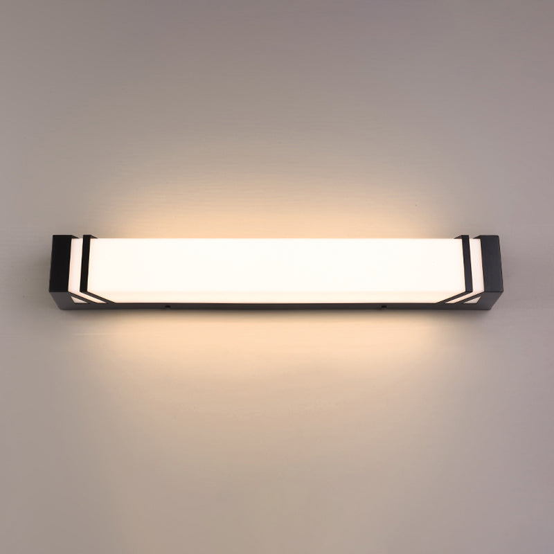 Modern Simple Iron Wall Light Rectangle Shape Wall Lamp with Acrylic Shade for Bedroom