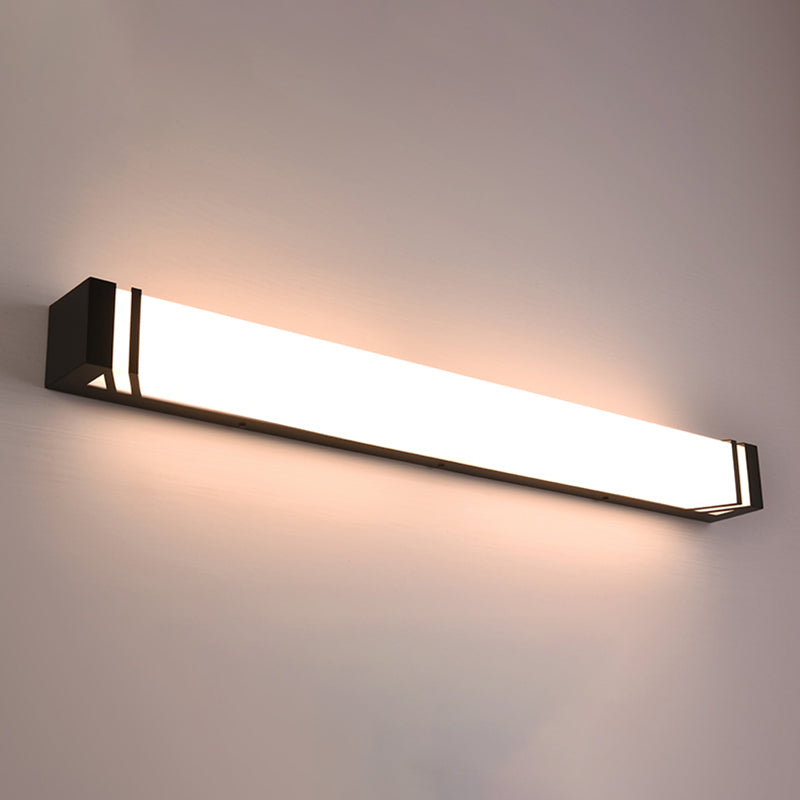 Modern Simple Iron Wall Light Rectangle Shape Wall Lamp with Acrylic Shade for Bedroom