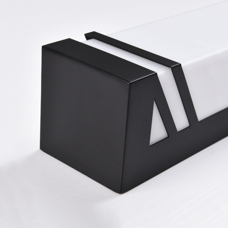 Modern Simple Iron Wall Light Rectangle Shape Wall Lamp with Acrylic Shade for Bedroom