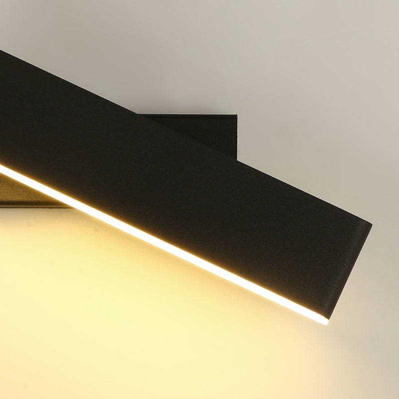 Modern Simple Iron Wall Light Rectangle Shape LED Rotatable Wall Lamp for Living Room