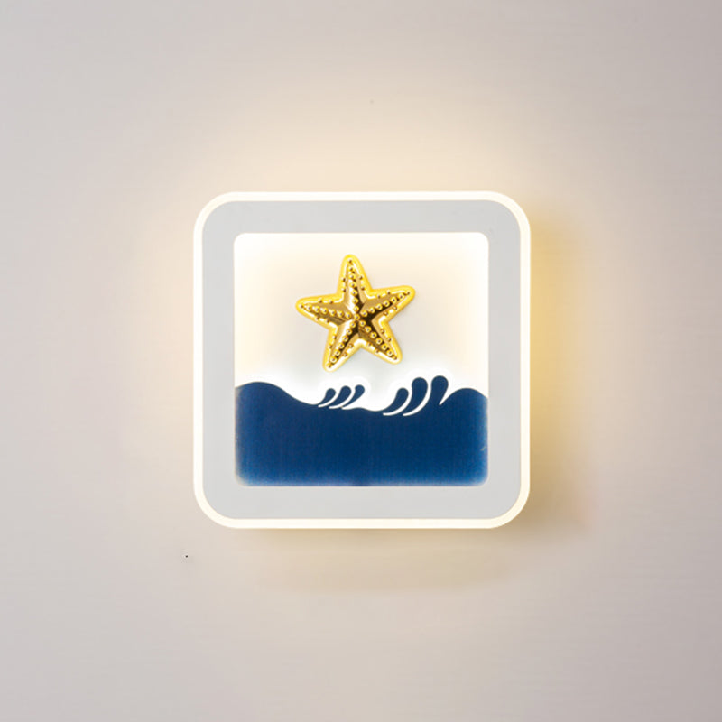 Modern Simple Iron Wall Light LED Wall Lamp with Acrylic Shade for Living Room