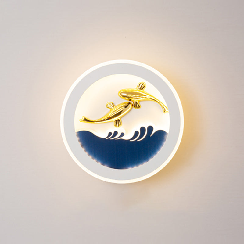 Modern Simple Iron Wall Light LED Wall Lamp with Acrylic Shade for Living Room