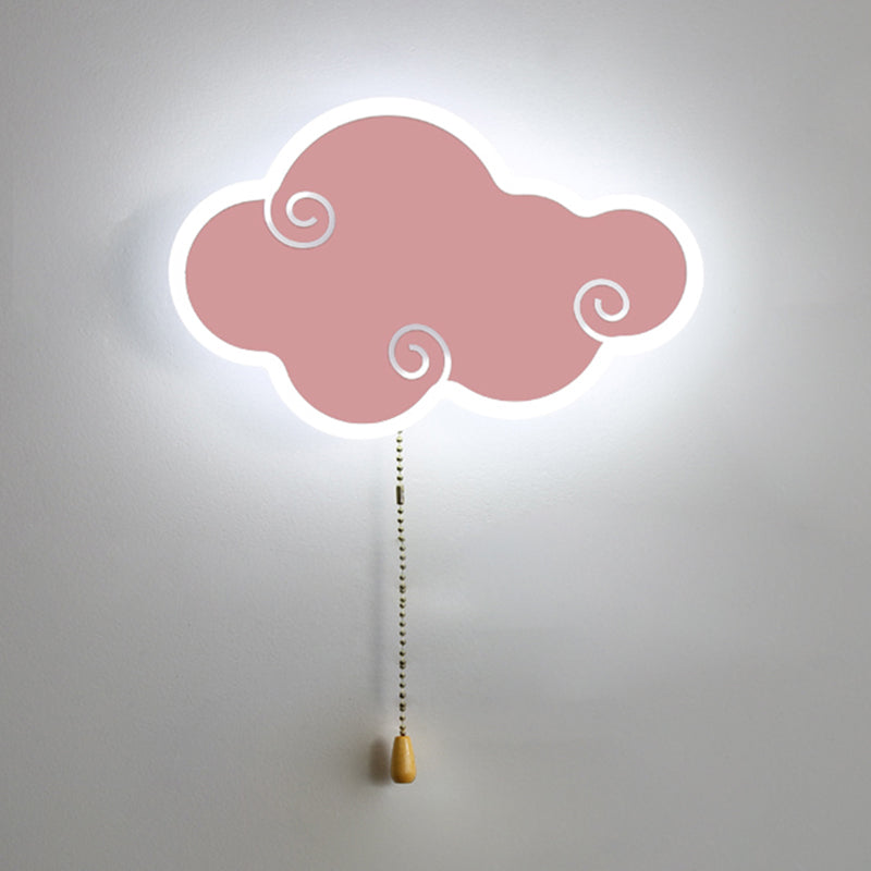 Modern Style Cloud Shape Wall Sconce Metal 1 Light Wall Lighting for Children's Room