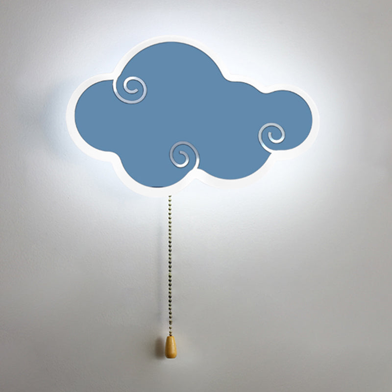 Modern Style Cloud Shape Wall Sconce Metal 1 Light Wall Lighting for Children's Room