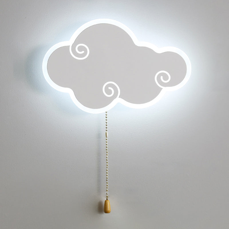 Modern Style Cloud Shape Wall Sconce Metal 1 Light Wall Lighting for Children's Room