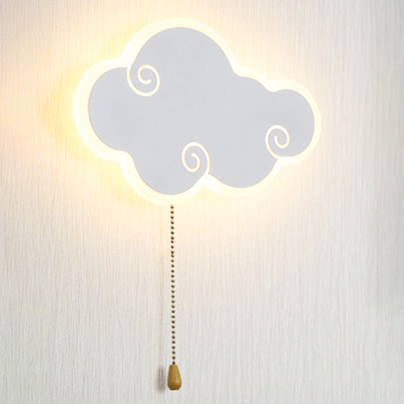 Modern Style Cloud Shape Wall Sconce Metal 1 Light Wall Lighting for Children's Room