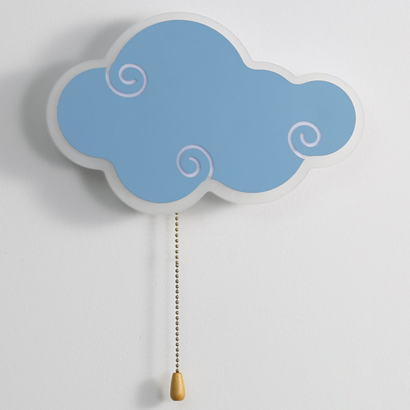Modern Style Cloud Shape Wall Sconce Metal 1 Light Wall Lighting for Children's Room