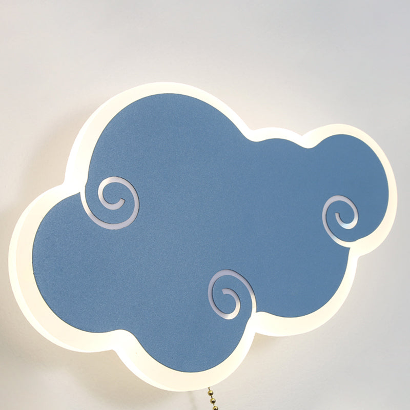 Modern Style Cloud Shape Wall Sconce Metal 1 Light Wall Lighting for Children's Room
