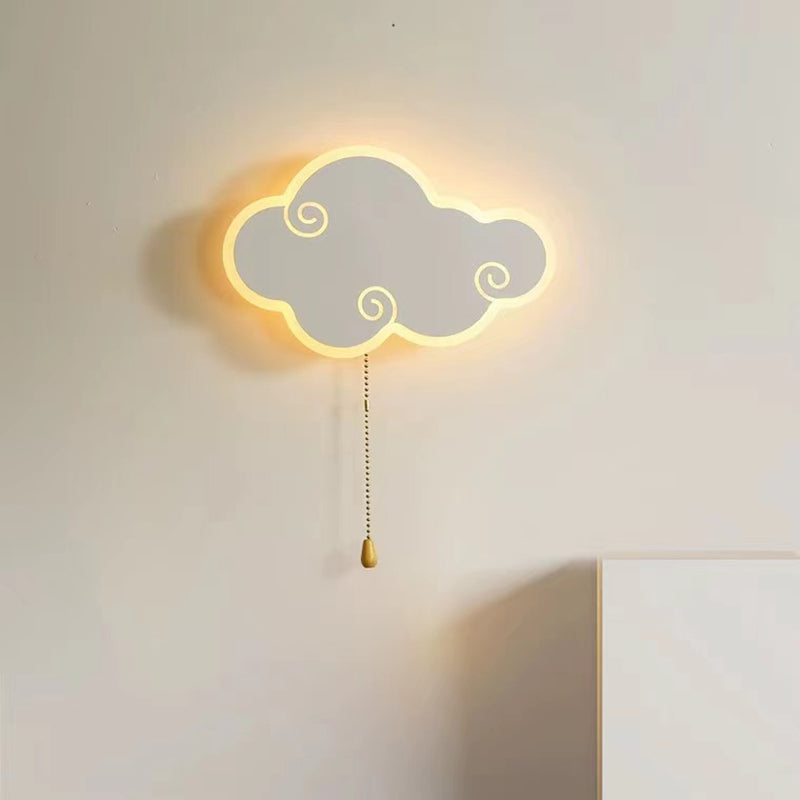 Modern Style Cloud Shape Wall Sconce Metal 1 Light Wall Lighting for Children's Room