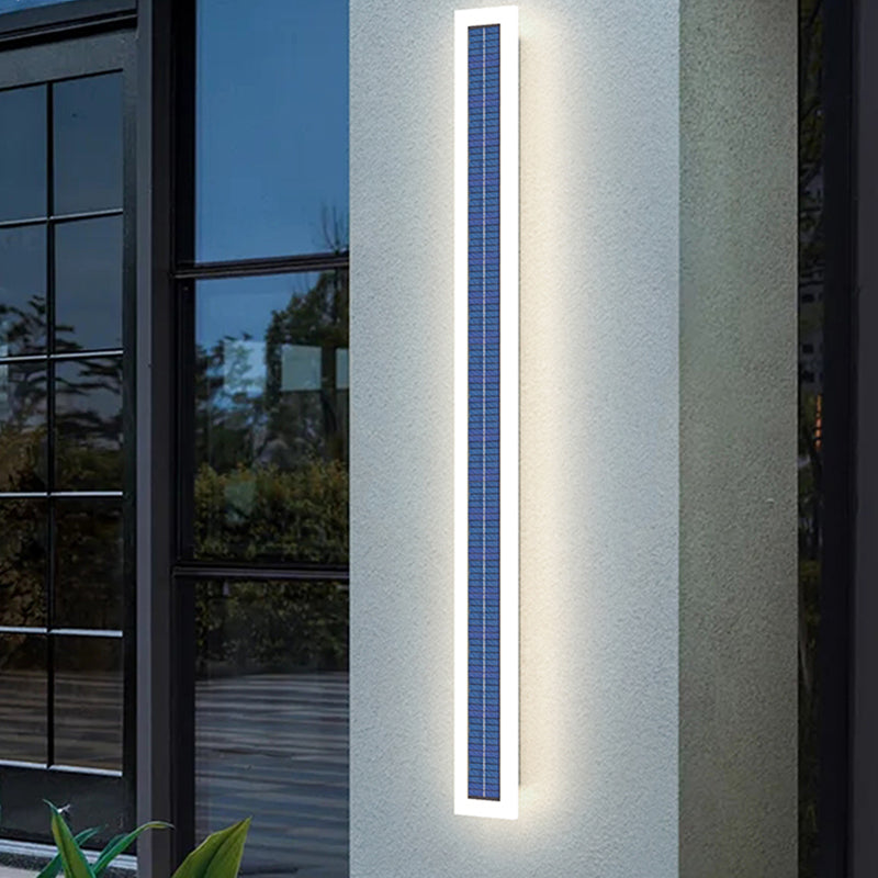 Metal Linear Shape Wall Mount Lighting Modern 1 Light Wall Mounted Light Fixture in Black