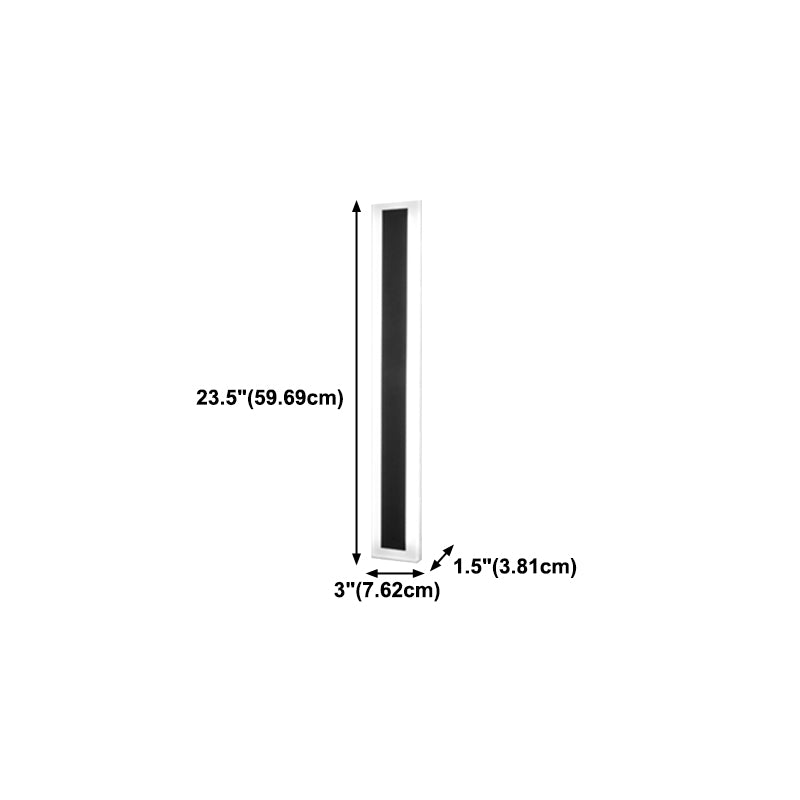 Metal Linear Shape Wall Mount Lighting Modern 1 Light Wall Mounted Light Fixture in Black