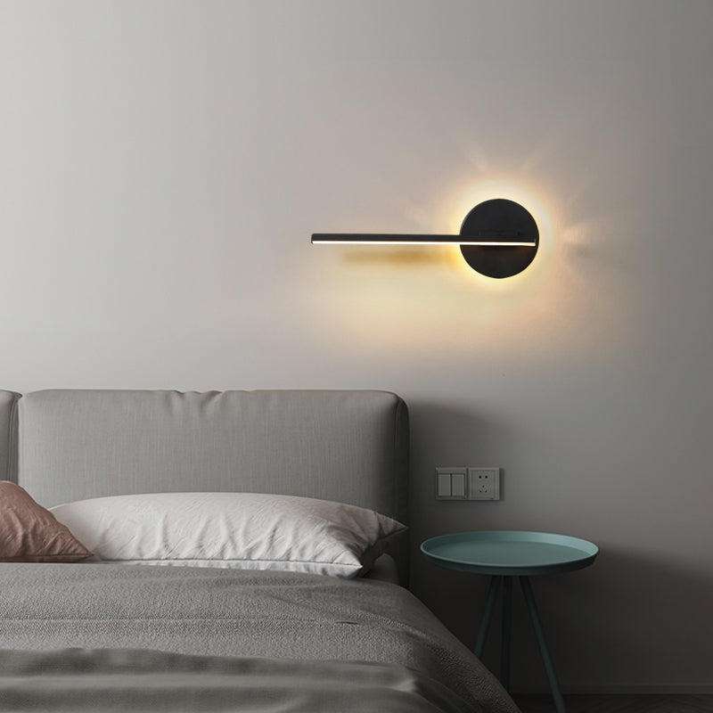 Modern Style Linear Shape Wall Sconce Metal 1 Light Wall Lighting for Beside