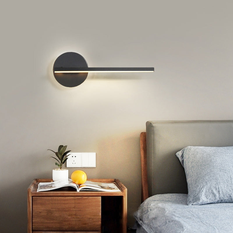 Modern Style Linear Shape Wall Sconce Metal 1 Light Wall Lighting for Beside