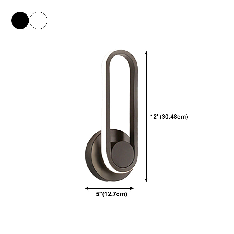 Modern Style Linear Shape Wall Sconce Metal 1 Light Wall Lighting for Beside