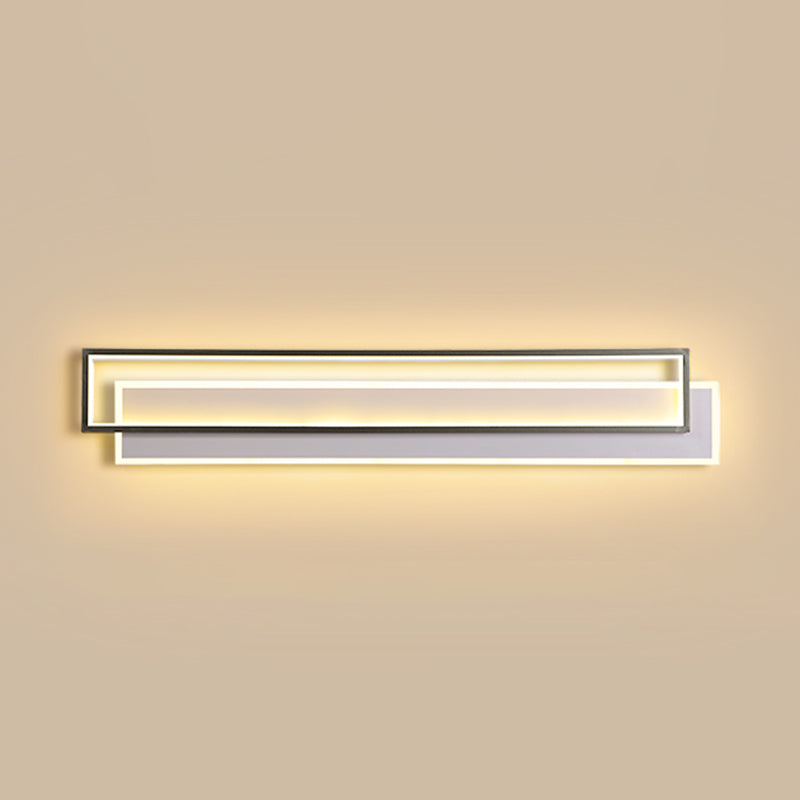 Metal Square Shape Wall Mount Lighting Modern Style 2-Lights Wall Mounted Light Fixture