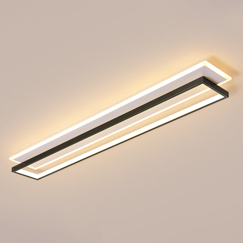 Metal Square Shape Wall Mount Lighting Modern Style 2-Lights Wall Mounted Light Fixture